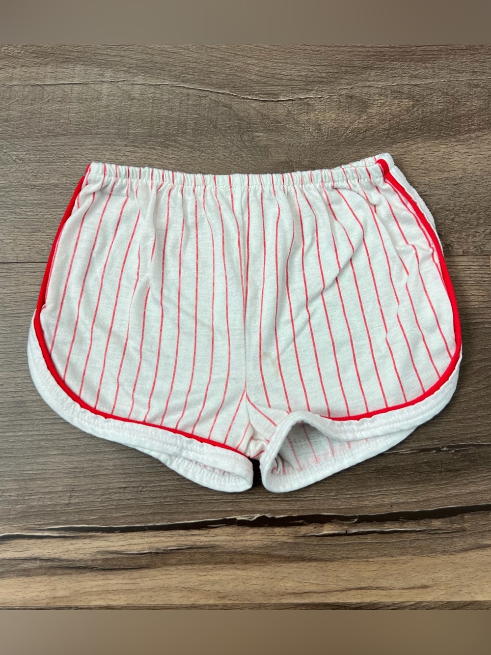 Vintage Little Me Red & White Stripe Shorts Size 24 Months